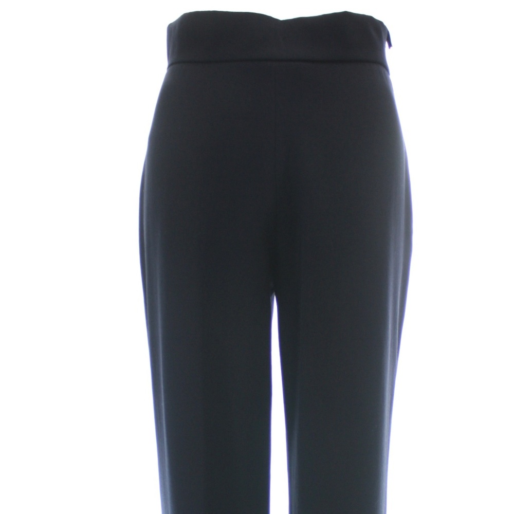 PRADA NAVY BLUE WOOL WIDE LEG PANTS SIZE 4